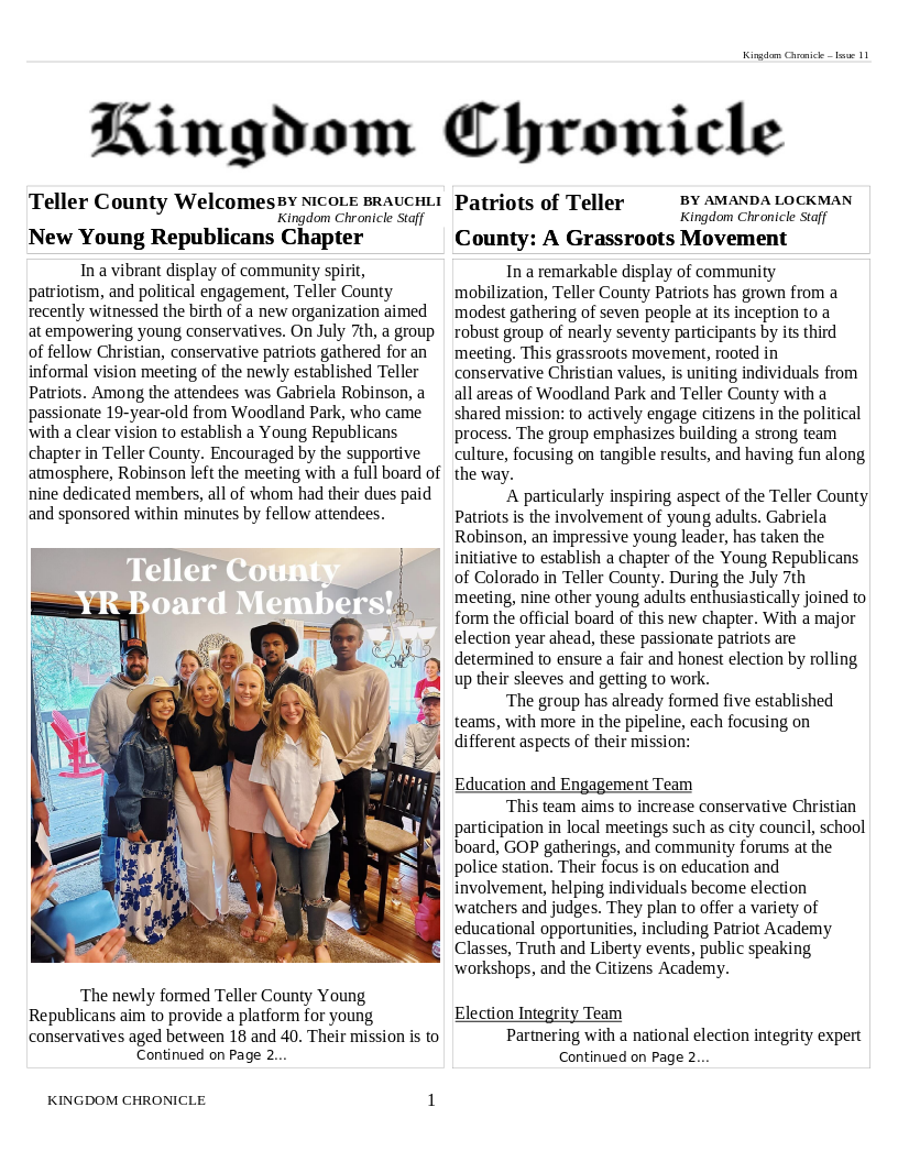 Image of Newsletter cover