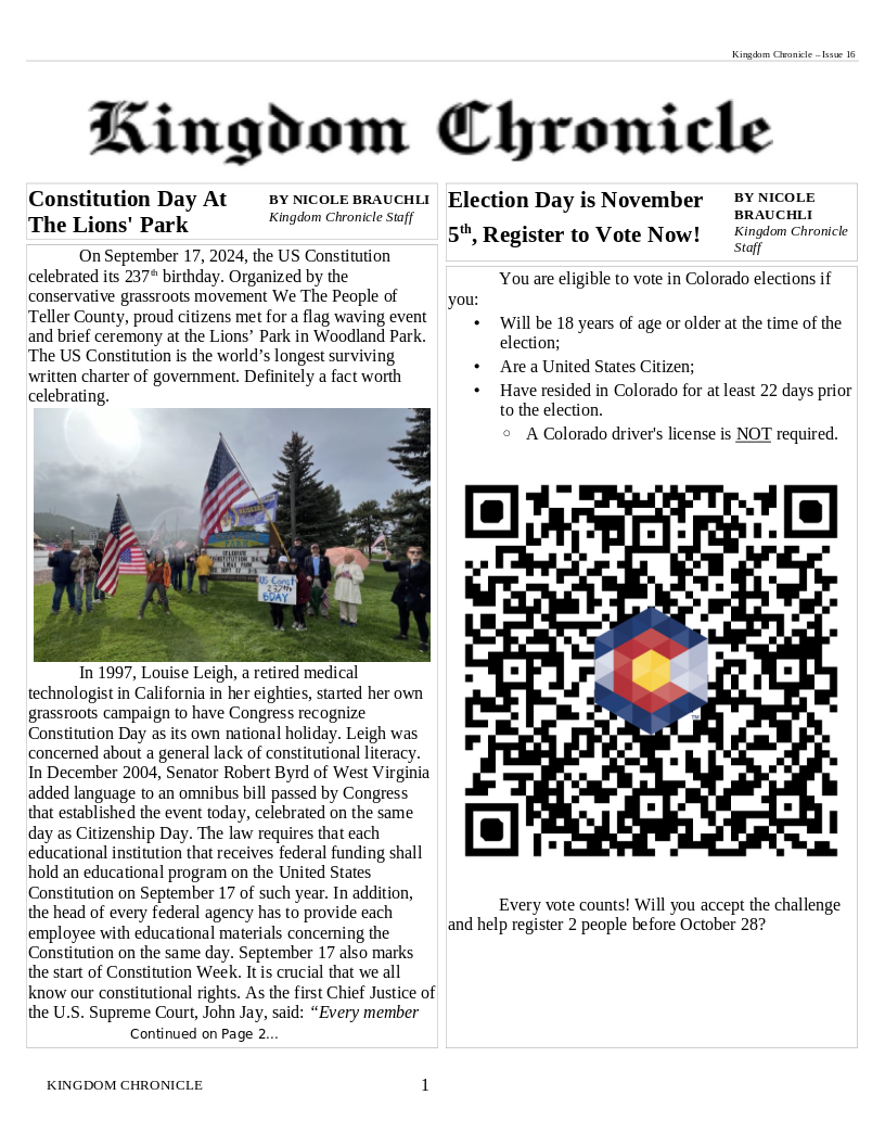 Image of Newsletter cover