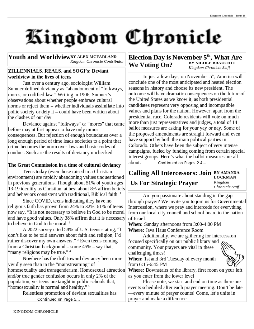 Image of Newsletter cover
