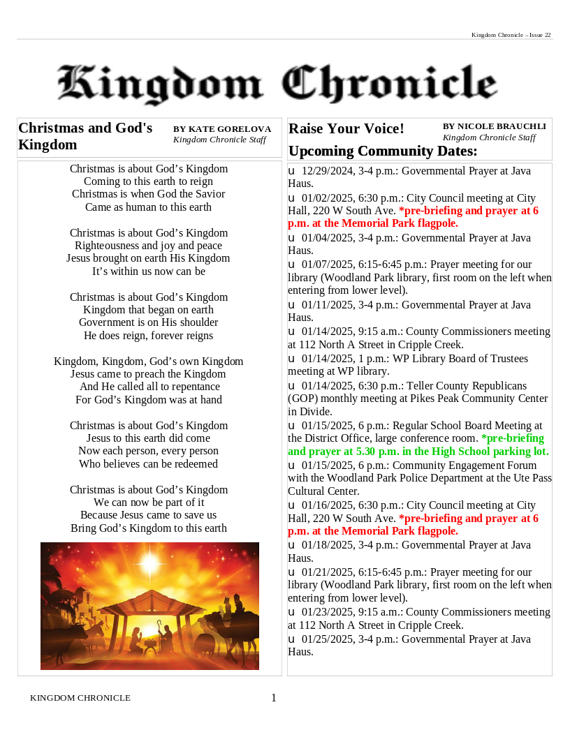 Image of Newsletter cover