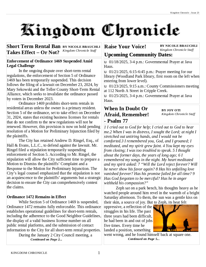 Image of Newsletter cover