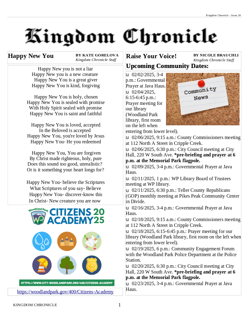 Image of Newsletter cover