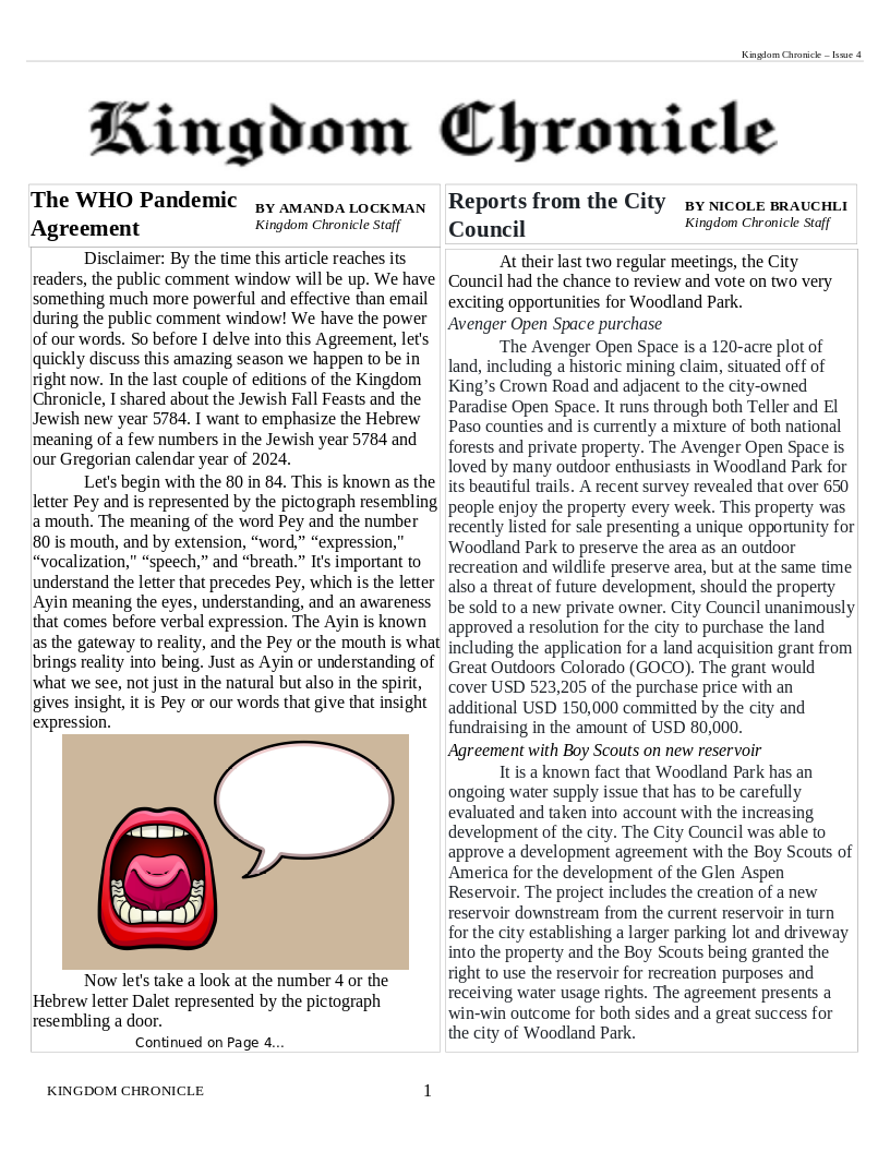 Image of Newsletter cover