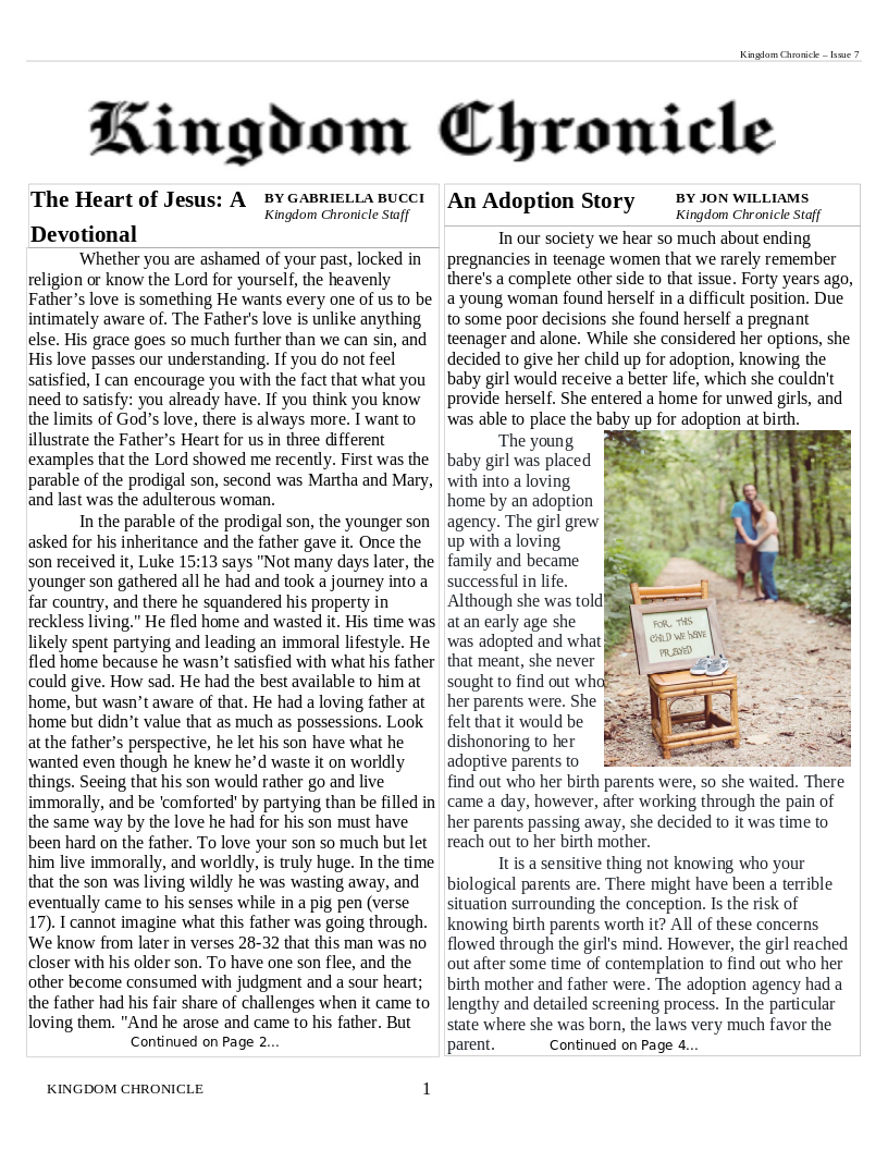 Image of Newsletter cover